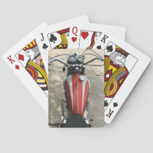 Jeu De Cartes Motocyclette de triomphe Vintage classique Jouant 