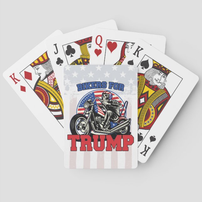 Jeu De Cartes Motocyclette du président patriotique TRUMP (dos)