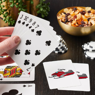 Jeu De Cartes Motoneige rouge et gris