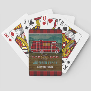 Jeu De Cartes Motorhome RV Camper Travel Van Rustic Personalized