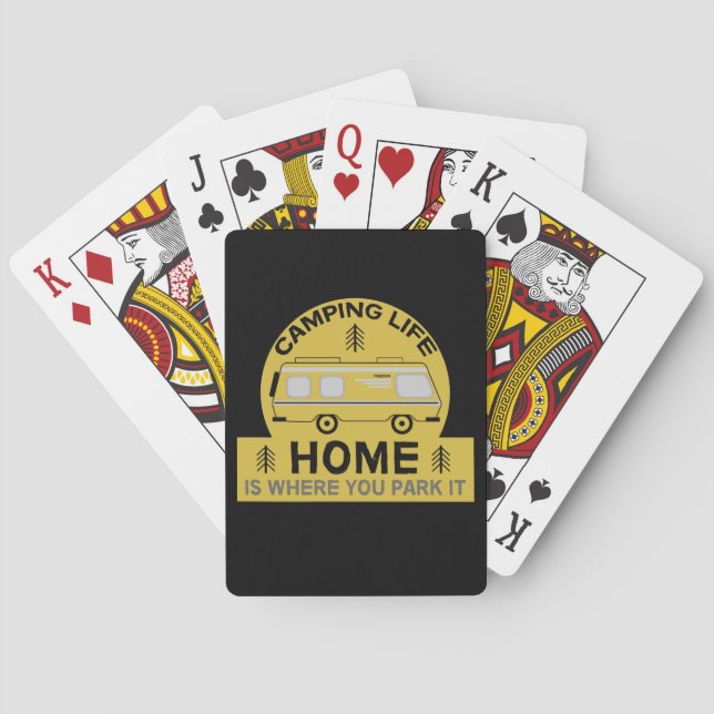 Jeu De Cartes Motorhome | RV Motorhome | Camping Life Latte Mug (dos)
