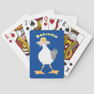 Jeu De Cartes Mouette drôle avec dessin animé de frites