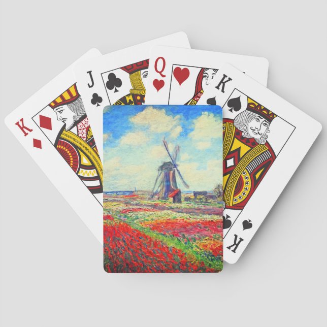 Jeu De Cartes Moulin à vin Monet Tulips (dos)