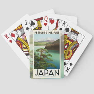 Jeu De Cartes Mt Fuji Japon affiche Voyage Art Vintage
