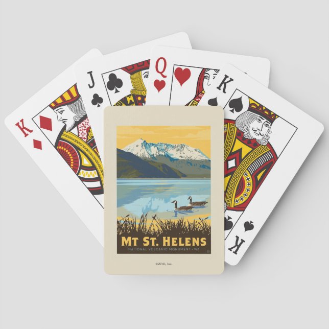 Jeu De Cartes Mt St. Helens | Washington (dos)