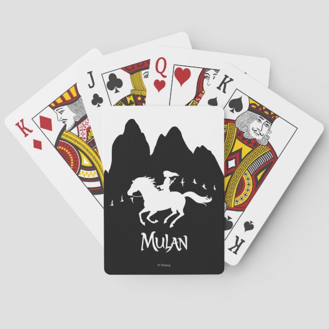 Jeu De Cartes Mulan équitation Vent Noir Jouer Cartes (dos)
