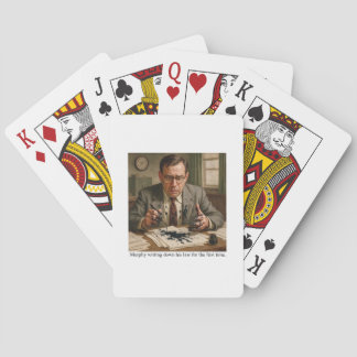 Jeu De Cartes Murphy écrivant sa loi pour la première fois.