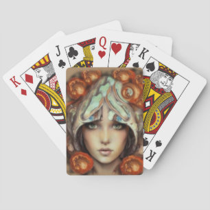 Jeu De Cartes mushroom fantasy dame artiste jouer carte