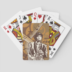 Jeu De Cartes Musicien de jazz avec saxophone