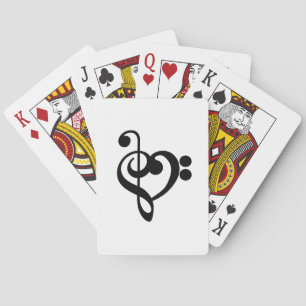 Jeu De Cartes Musicien Musique Cœur - Clé de Sol Clé de Fa