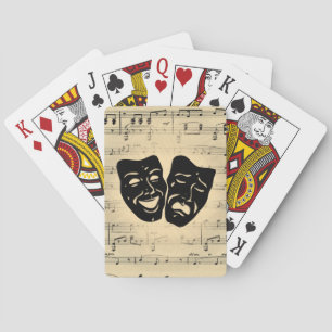 Jeu De Cartes Musique antique et masques de théâtre