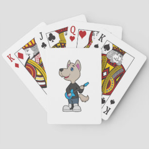 Jeu De Cartes Musique de guitare musicienne de chien