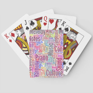 Jeu De Cartes Musique Mélodie Orchestre Silhouette Forme Texte