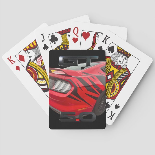 Jeu De Cartes Mustang jouer aux cartes Rouge (dos)