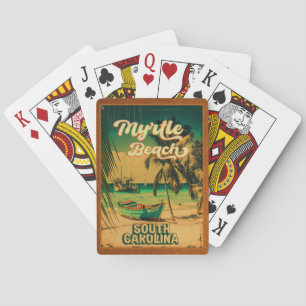 Jeu De Cartes Myrtle Beach South Carolina Retro Sunset Souvenir