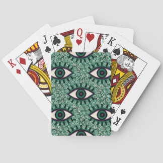 Jeu De Cartes "Mystic Emerald Eyes" - Psychedelic Swirl Seamless