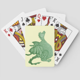 Jeu De Cartes mythique créature imaginaire mignon dragon vert vé