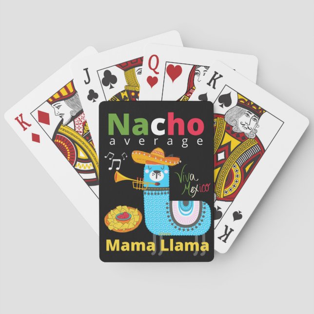Jeu De Cartes NACHO MOYENNE MAMA LAMA cinco de mayo cadeau (dos)