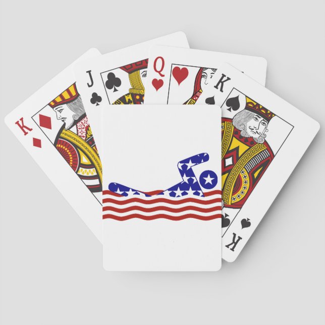 Jeu De Cartes Nageur américain (dos)
