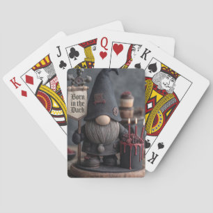 Jeu De Cartes Nain de Halloween gothique avec panneau Né dans le