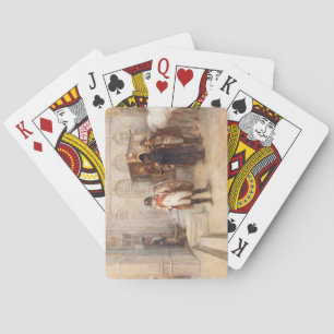 Jeu De Cartes Napoléon après Waterloo (huile sur toile)