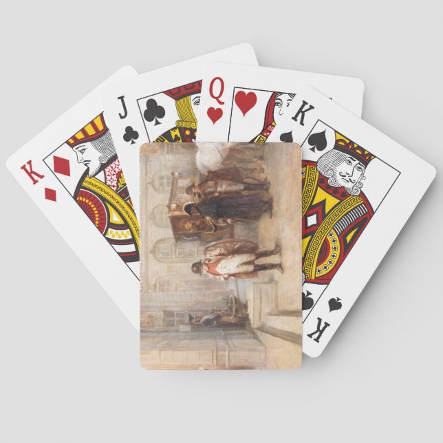 Jeu De Cartes Napoléon après Waterloo (huile sur toile) (dos)