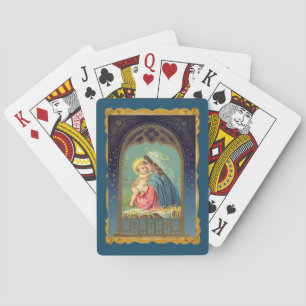 Jeu De Cartes Nativité Marie tenant le bébé Jésus