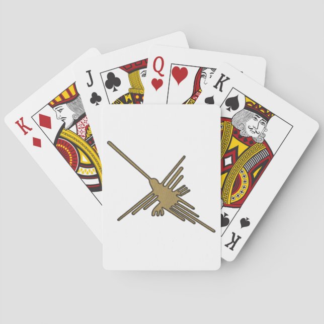 Jeu De Cartes Nazca Lines Hummingbird Faux Broderie Imprimer (dos)