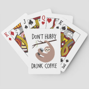Jeu De Cartes Ne dépêchez pas le café de boissons