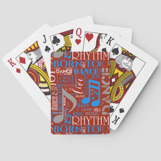 Jeu De Cartes Né en Danse Bleu/Blanc/N'importe quelle couleur ID (dos)