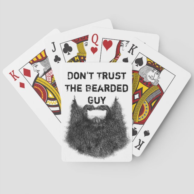Jeu De Cartes Ne faites pas confiance au type barbu (dos)