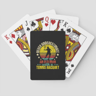 Jeu De Cartes Ne jamais sous-estimer un vieil homme - Tennis Rac