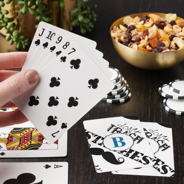 Jeu De Cartes Ne jetez pas la moustache Retro Hipster (In Situ)