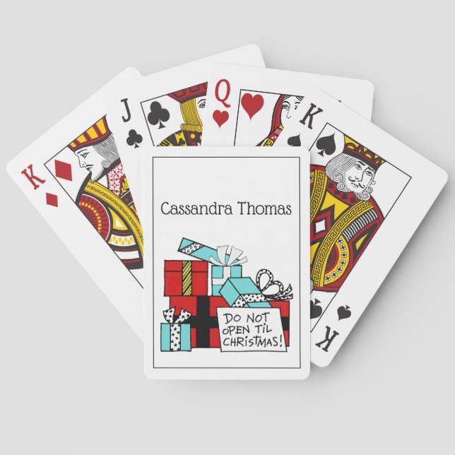 Jeu De Cartes Ne pas ouvrir jusqu'à Noël présente Noël (dos)