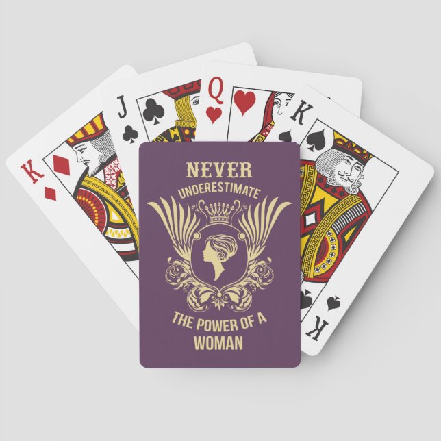 Jeu De Cartes Ne sous-estimez jamais le pouvoir d'une femme (dos)