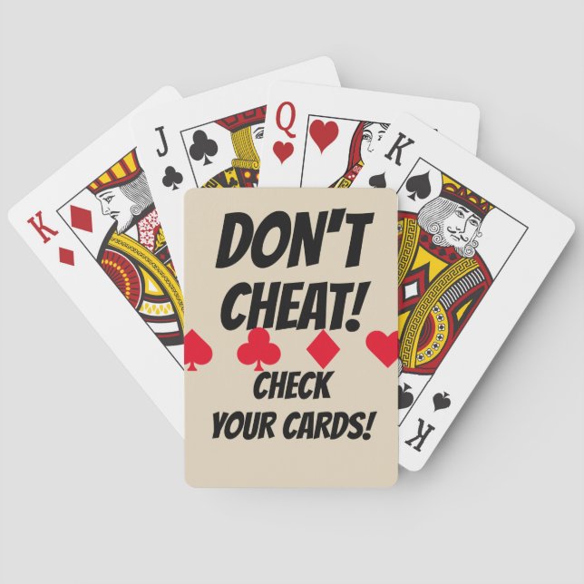 Jeu De Cartes Ne trichez pas drôle (dos)