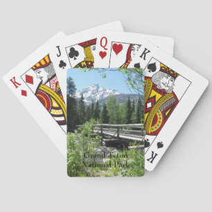Jeu De Cartes Neige printanière sur Grand Tétons avec pont au-de