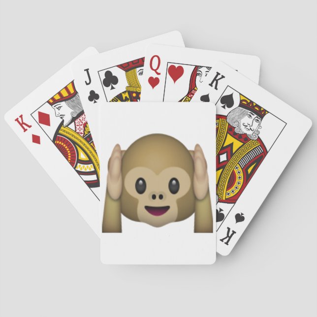 Jeu De Cartes N'entendez aucun singe malin - Emoji (dos)