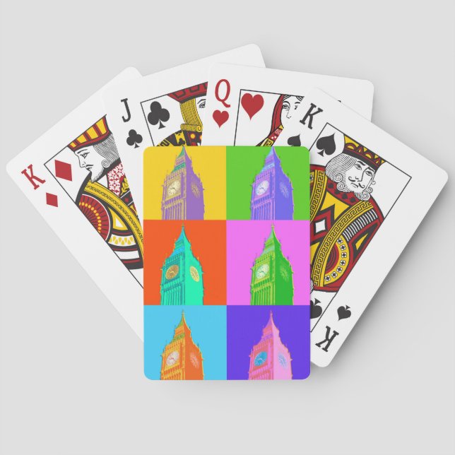 Jeu De Cartes Néon Big Ben d'art de bruit (dos)