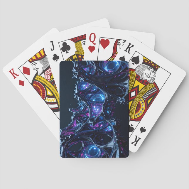 Jeu De Cartes Neon Nexus : Structure Techno-Organique Intertissé (dos)