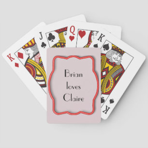 Jeu De Cartes Neon Red Frame with Names