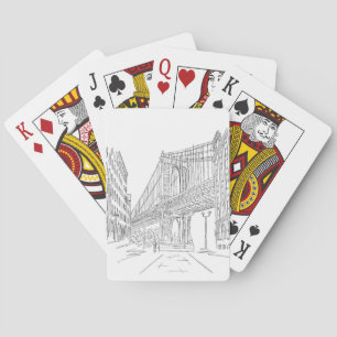 Jeu De Cartes New York City Manhattan Bridge Jouer des cartes