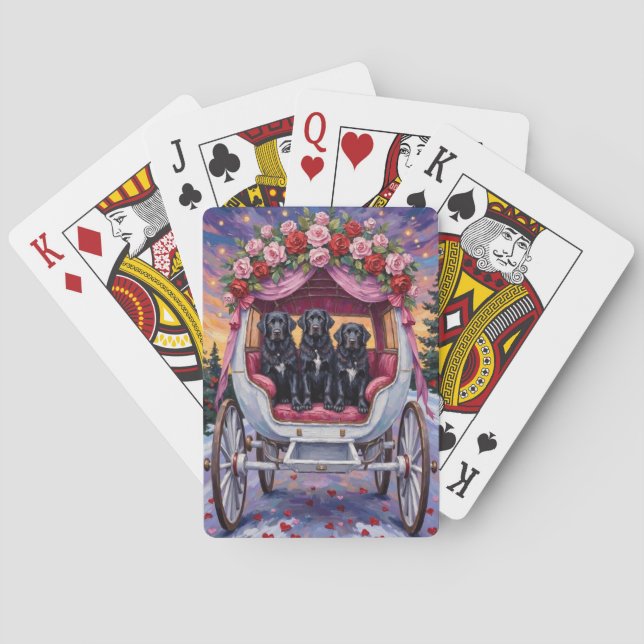 Jeu De Cartes Newfoundland Dog Valentine's Day  (dos)