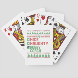 Jeu De Cartes Nice Naughty entraîneur de rugby amusant Noël Matc