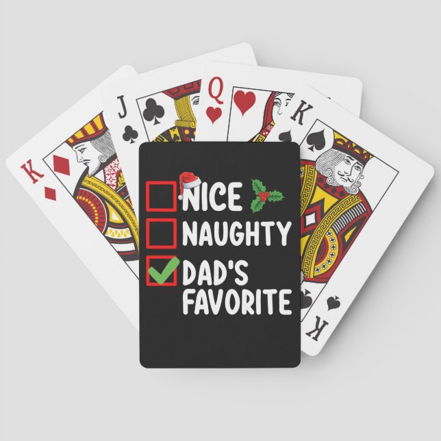 Jeu De Cartes Nice Naughty Papa's Favorite Christmas List Famill (dos)