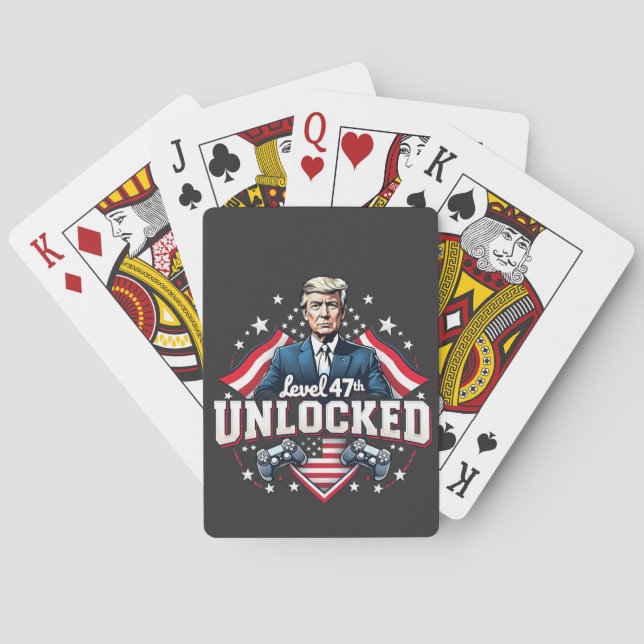 Jeu De Cartes Niveau 47ème Trump déverrouillé Jour de l'Inagurat (dos)