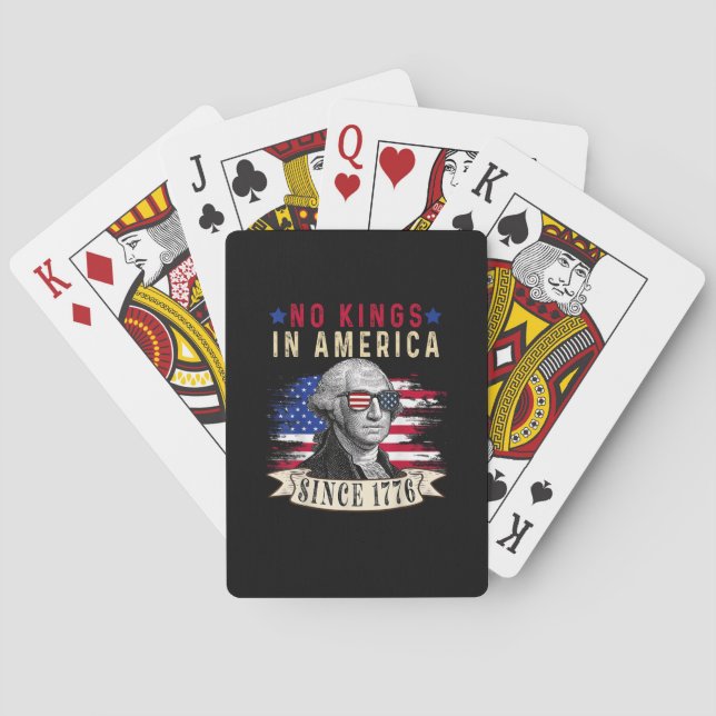 Jeu De Cartes No Kings In America USA Flag Retro Cool Style (dos)