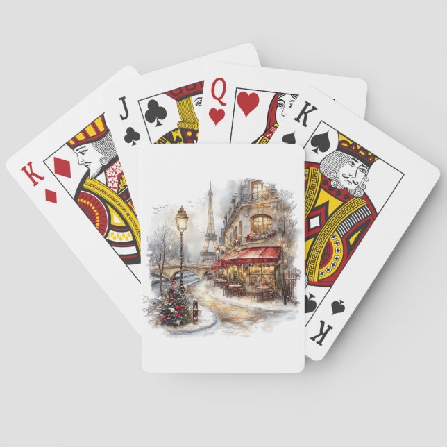 Jeu De Cartes Noël À Paris Jouer Des Cartes (dos)