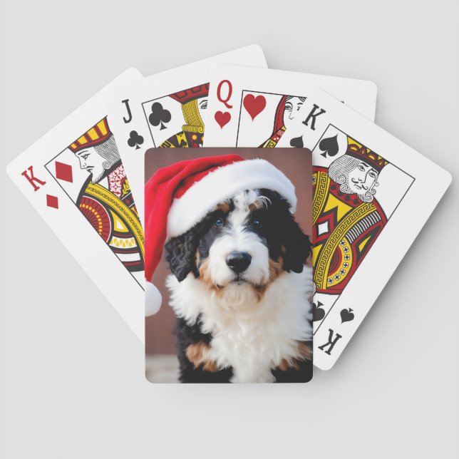 Jeu De Cartes Noël Bernedoodle (dos)