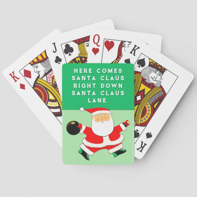Jeu De Cartes Noël de bowling (dos)